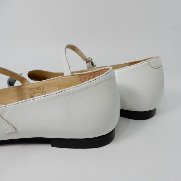 ALOHAS Musa Leather Mary Jane Ballet Flat EU 38 7.5 Bicolor Black Cream NEW $180 - Picture 10 of 16